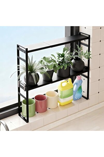 Yelajoy ALMEKAQUZ 2 Tier Expandable Stackable Narrow Shelf Organizer, Tall Co...