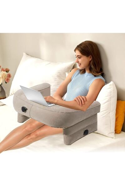 SYOSI Inflatable Lap Desk Pillow, PVC Reading Pillow with Extra Large Arm Res...