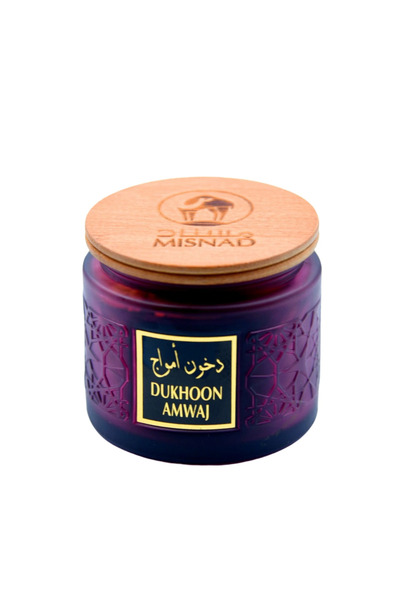 misnad Dukhoon Amwaj Arabic Premium Bukhoor, 150g Jar, Warm Floral Oud Blend ...
