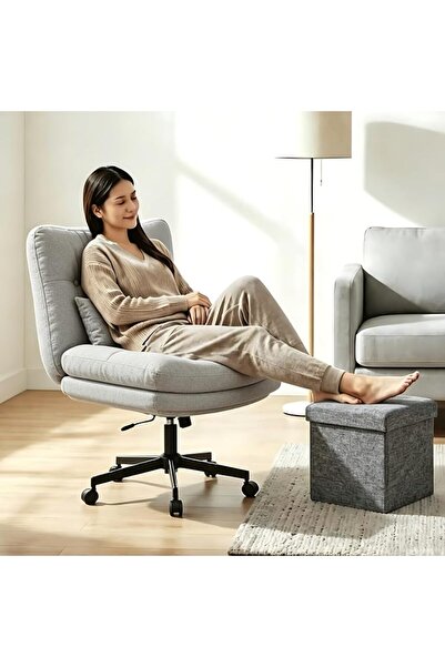 subminimal Desk Chair, Fabric Criss Cross Chair, Ergonomic Office Chair with ...