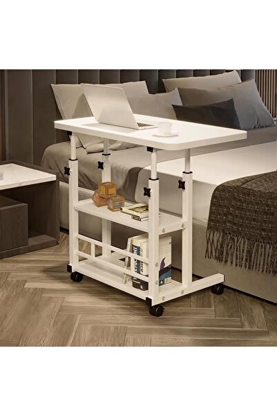 GENERAL Toriseek Mobile Computer Desk, Adjustable Side Table, Small Standing ...