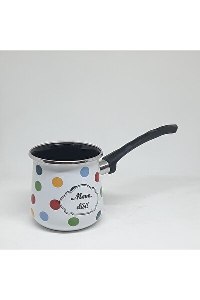 EMAYE EVİM Colorful Polka Dot Large Size Enamel Coffee Pot