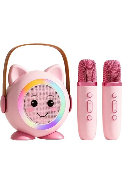 ANGJU Mini Karaoke Machine Toy for Kids, Portable Karaoke Machine with 2 Wire...