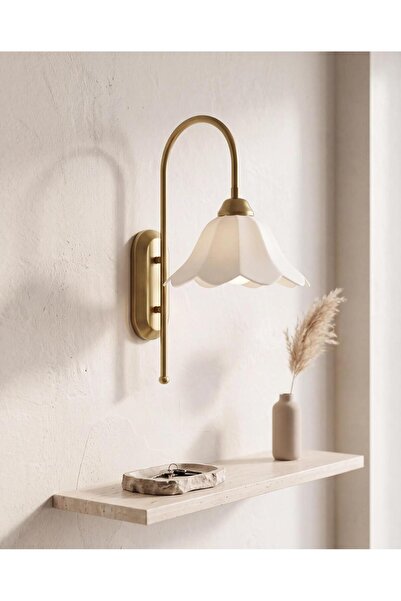 EDESİNG Lavina Antique Gold Wall Sconce (with Bulb as a Gift)