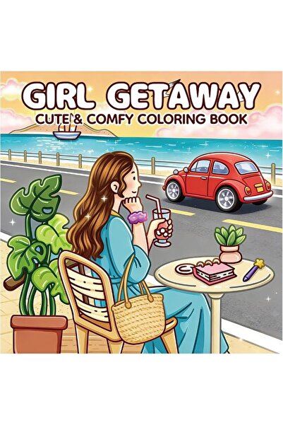 GENERAL GIRL GETAWAY: كتاب تلوين للبالغين والمراهقين يتميز بزوايا ضخمة ومساحا...