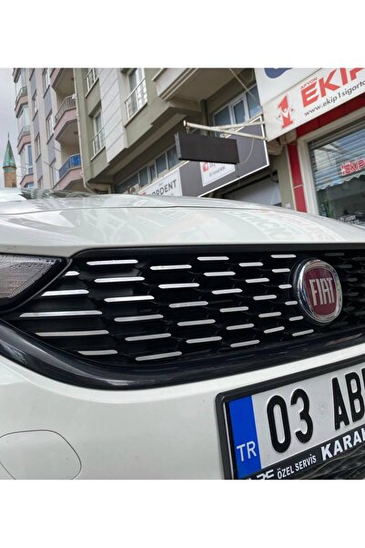 ARKT STİCKER Egea Sedan Ön Panjur Sticker 2019-2020 Öncesi Reflektif Beyaz Şa...