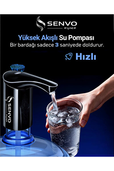 Genel Markalar Senvo Pump Damacana Su Pompası – Hızlı Dolum, Ultra Sessiz, Te...