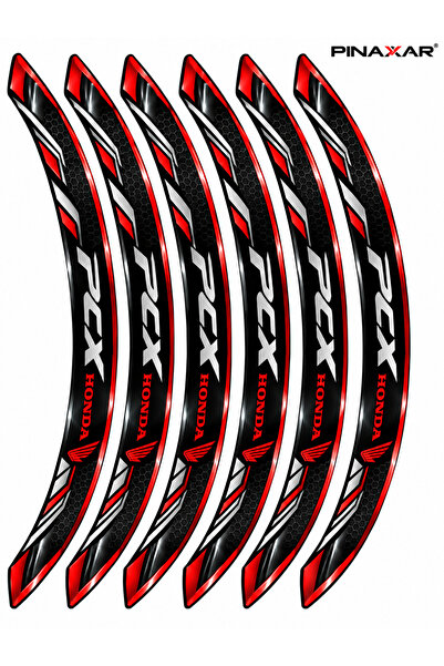 pınaxar Motosiklet Aksesuarı Jant Şeridi 3D Honda PCX Sticker Jant Dekoru 12 ...