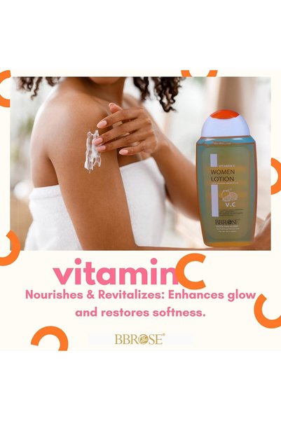BBROSE Vitamin C Body Lotion Brightening Appearance Daily Moisturizer for a Radiant Glow Hydrating & Fast-Absorbing Formula for Soft, Smooth Skin 250ml