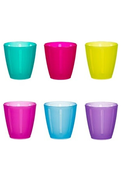 OEM Set of 6 assorted plastic cups 240ml