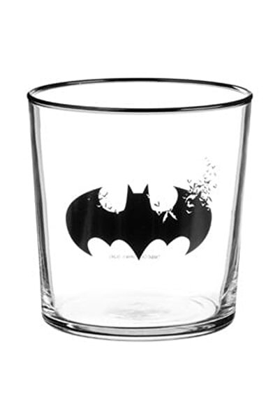 OEM Batman Short Glass Tumbler & Black Rim 380ml