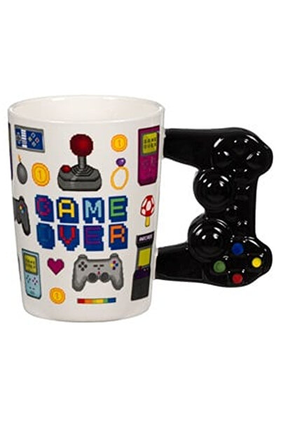 OEM Decorative mug 3D Game White Handle Joystick 375ml