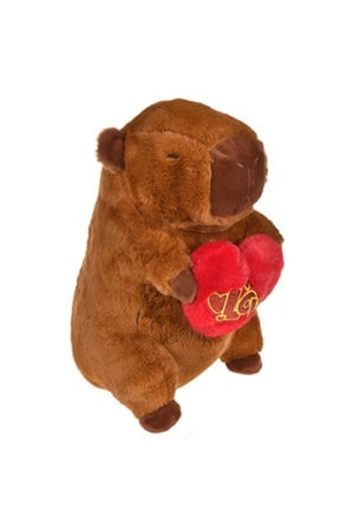 OEM Jucarie de Plus Capybara cu Inima Rosie 28x24x40cm