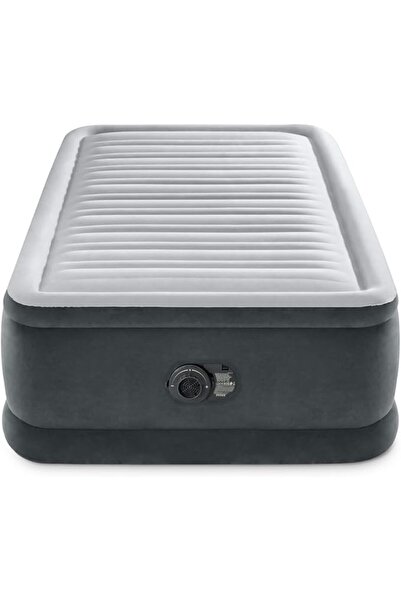 Intex Comfort-Plush Airbed with Fiber-Tech RP, Grey, Twin, 64412ND