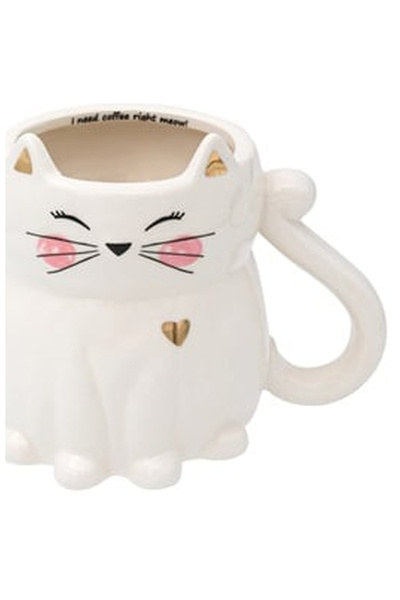 OEM Decorative Ceramic Mug with 3D Cat