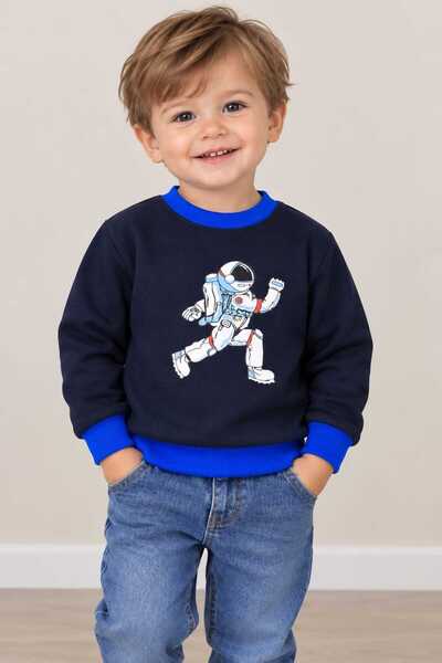 Erkek Çocuk Baskılı 3 İp Sweatshirt