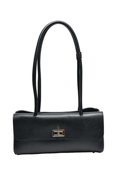SimpleFind Isabella Rhea Geanta piele -Flora-NEGRU ,Geanta de umar piele natu...