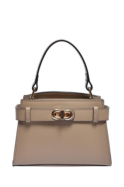 SimpleFind Anna Luchini Geanta piele -Marisol-TAUPE,Geanta de mana piele natu...