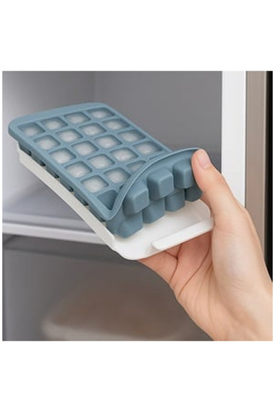 OEM Blue Silicone Mold with Base for 32 Ice Cubes 32.3x2.8x17.5cm