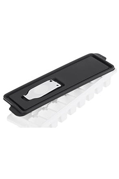 OEM Cutie Alba din Plastic cu Capac Gri pentru 16 Cuburi de Gheata