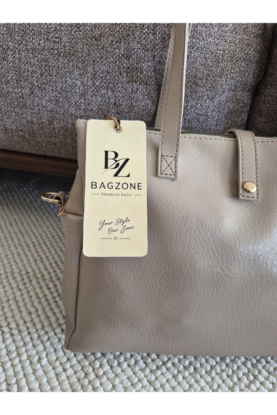 Bagzone حقيبة نسائية كبيرة الحجم من الجلد الناعم بثلاثة أقسام