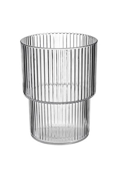 OEM Pahar din Plastic Transparent cu Dungi Reliefate 320ml