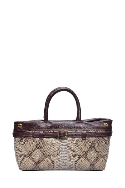 SimpleFind Isabella Rhea Geanta piele -Zelda-BORDO ,Geanta de mana piele natu...