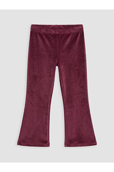 LC Waikiki Two Mt Shop Quality Plum Velvet Plain Narrow & Slim Elastic Waist ...