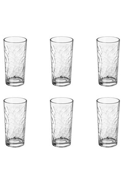 OEM Set 6 Pahare din Sticla Transparenta cu Model "Crackled"" 250ml"
