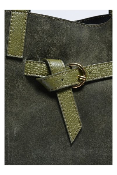 SimpleFind Isabella Rhea Geanta piele -Claudia-VERDE MILITAR ,Geanta de mana piele naturala, poseta, femei