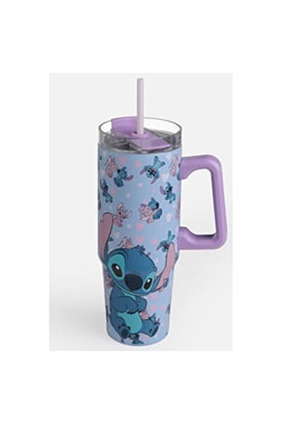 OEM Lila Stitch Stainless Steel Thermos Cup with Handle 900ml