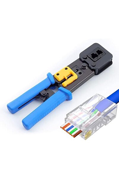 NOVOLAN Through-Hole Cable Pliers, Multifunctional Punch-Down Crimping Tool, ...