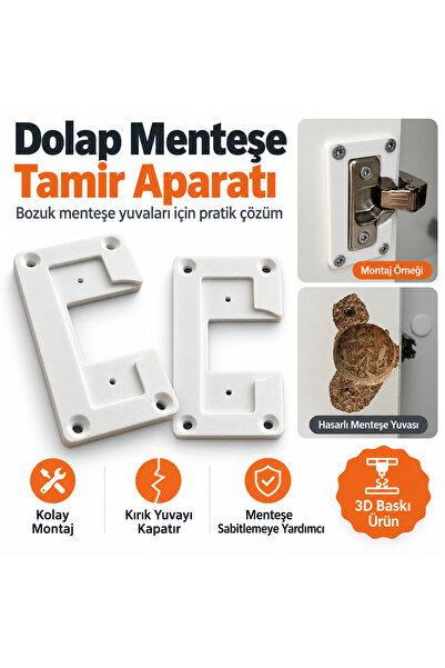 DIDA3D Dolap Menteşe Tamir Aparatı Bozuk Kırık Menteşe Yuvası Onarım Destek P...
