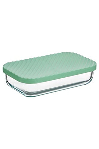 OEM Glass Casserole with Plastic Lid Mint Green 650ml