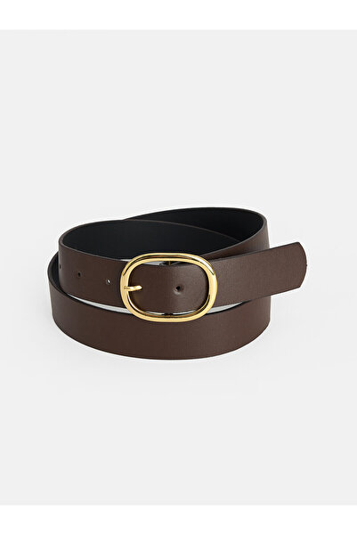 LC Waikiki Two Mt Shop Quality Lcw Accessories Brown Plain Women's Belt