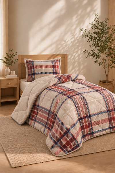 Bikaya Home Merinos Single Comforter Quilt Set |   160X240 cm |   Soft Textur...