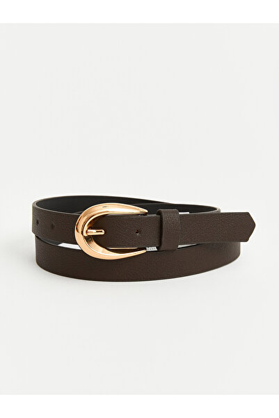 LC Waikiki Two Mt Shop Quality Lcw Accessories Brown Plain Women's Belt