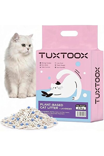 TUXTOOX Tofu Cat Litter, Plant-Based Eco-Friendly, 2.5KG, Lavender