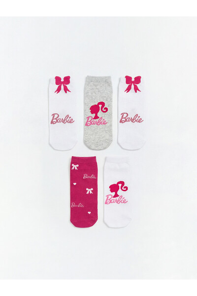 LC Waikiki Lcw Kids Pink Printed Girls' Booties Socks with Nevavm Difference