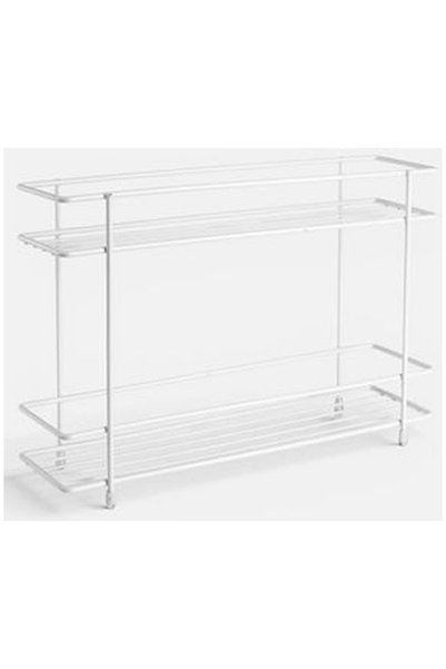 OEM 2-Tier Metal Shelf White 32.5x8x21.5cm