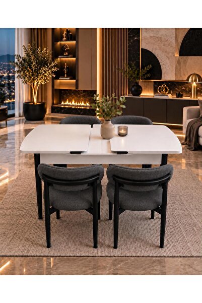 UZMHOME SFM Serisi 80 x 130 Mutfak Masası Takımı Salon Takımı Mutfak Masası