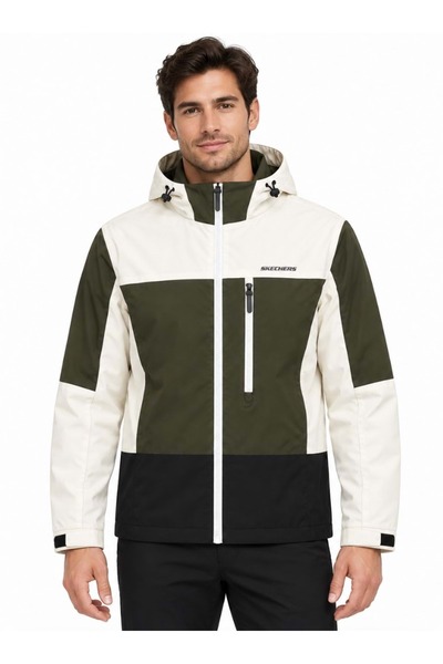 SKECHERS All Weather Urban Long Zip S2620044 M Colorblock Fall Jacket Erkek M...