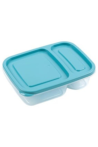 OEM Caserola Transparenta cu 2 Compartimente & Capac Petrol 750ml