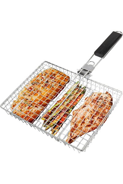 urevo Multi-functional Outdoor BBQ Basket with Detachable Portable Handle, Su...