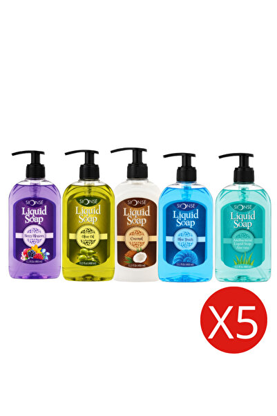 Sio Pack of 5 Cio Hand Wash 400ml |   Coconut, Olive Oil, Aloe Vera, Raspberr...