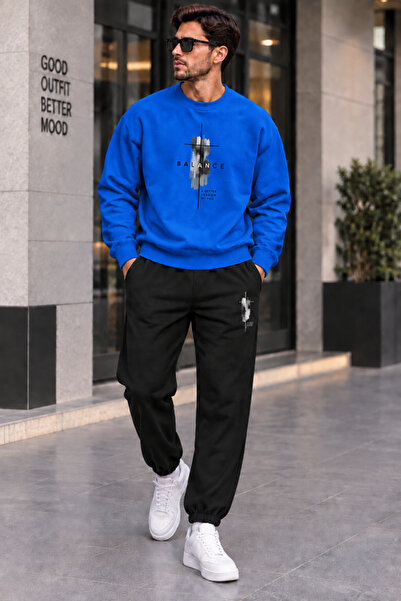 x-compass life Unisex Oversize Σετ Φούτερ και Παντελόνι Αθλητικής Φόρμας Καθη...