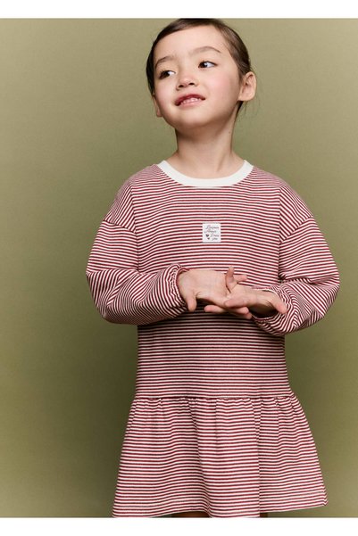 MANGO Baby Çizgili triko elbise