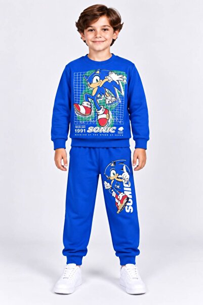 Sonic Lisanslı Erkek Çocuk Sweatshirt Eşofman Altı Takım 1991
