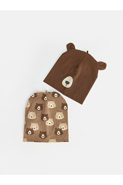 LC Waikiki Nevavm Farkıyla Lcw Accessories Brown Combed Cotton Printed Baby B...