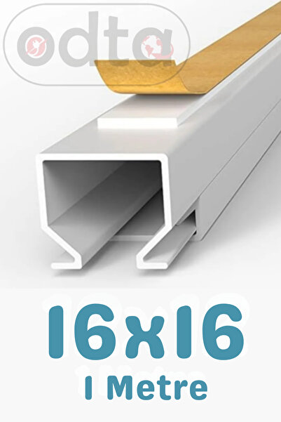 ODTA 1 Metre (16x16mm) Kendinden Yapışkanlı Kablo Kanalı, Kablo Gizleyici, Beyaz